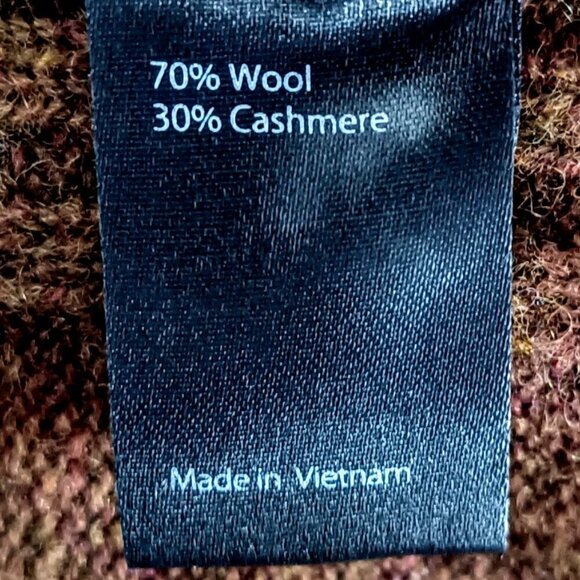 Wills Huckberry Rust 2-Button Henley Wool Cashmere Sweater - Picture 4 of 5